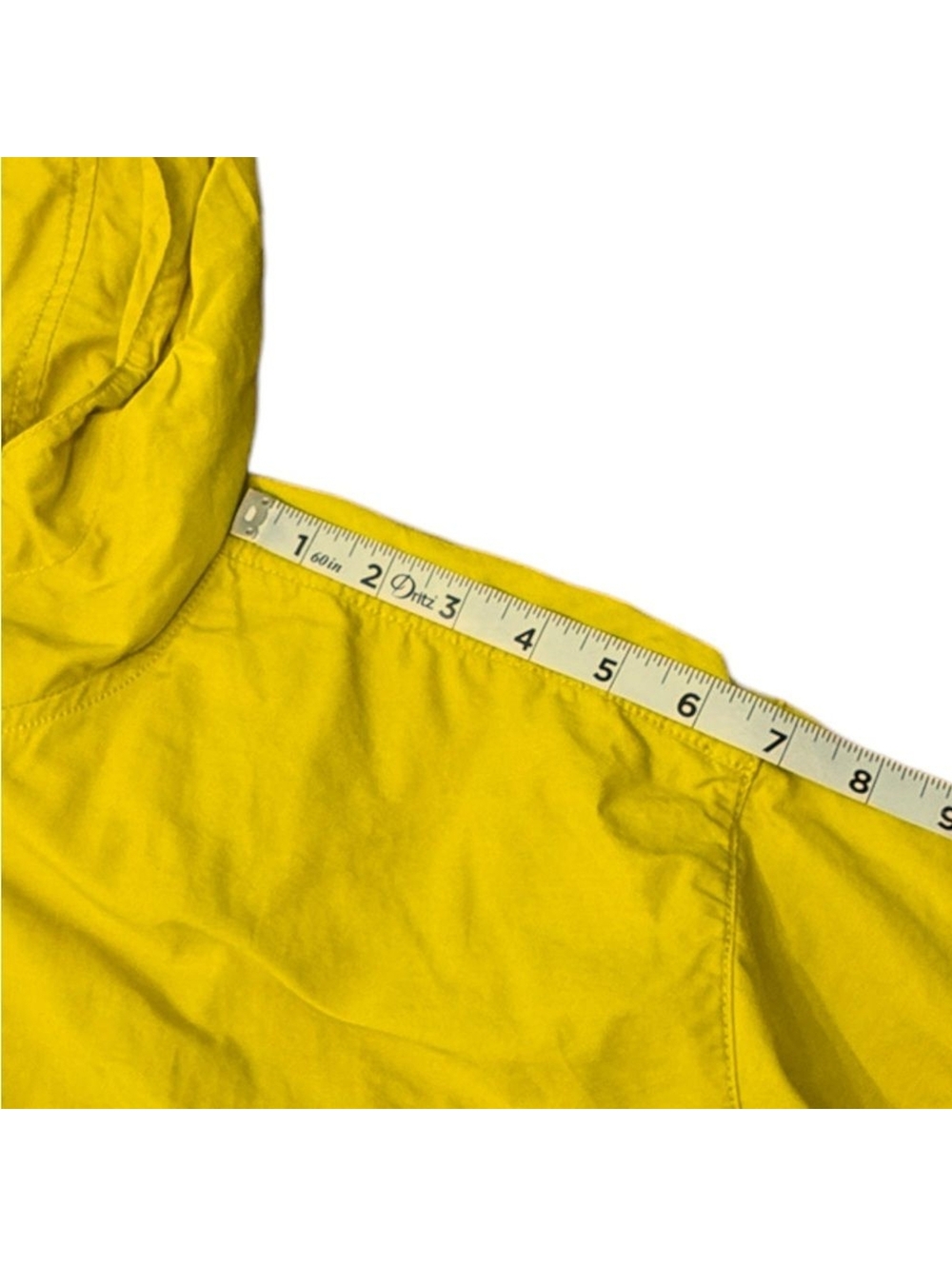 Eileen Fisher Light Organic Cotton Nylon Jacket Hooded Yellow Women’s Size S - Picture 5 of 11